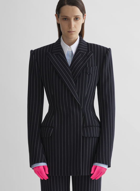 pinstripe hourglass jacket