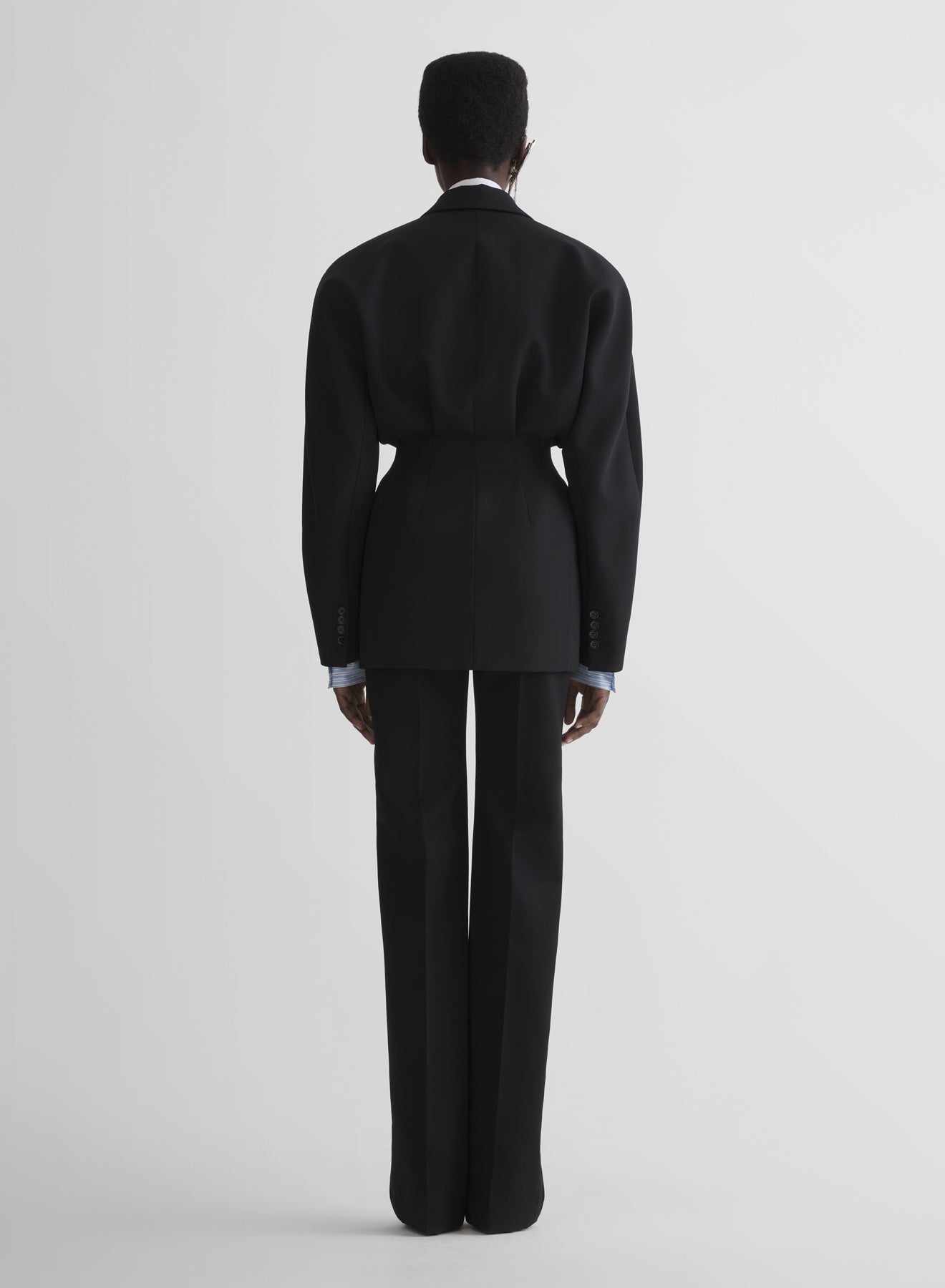 black low waist tuxedo pants