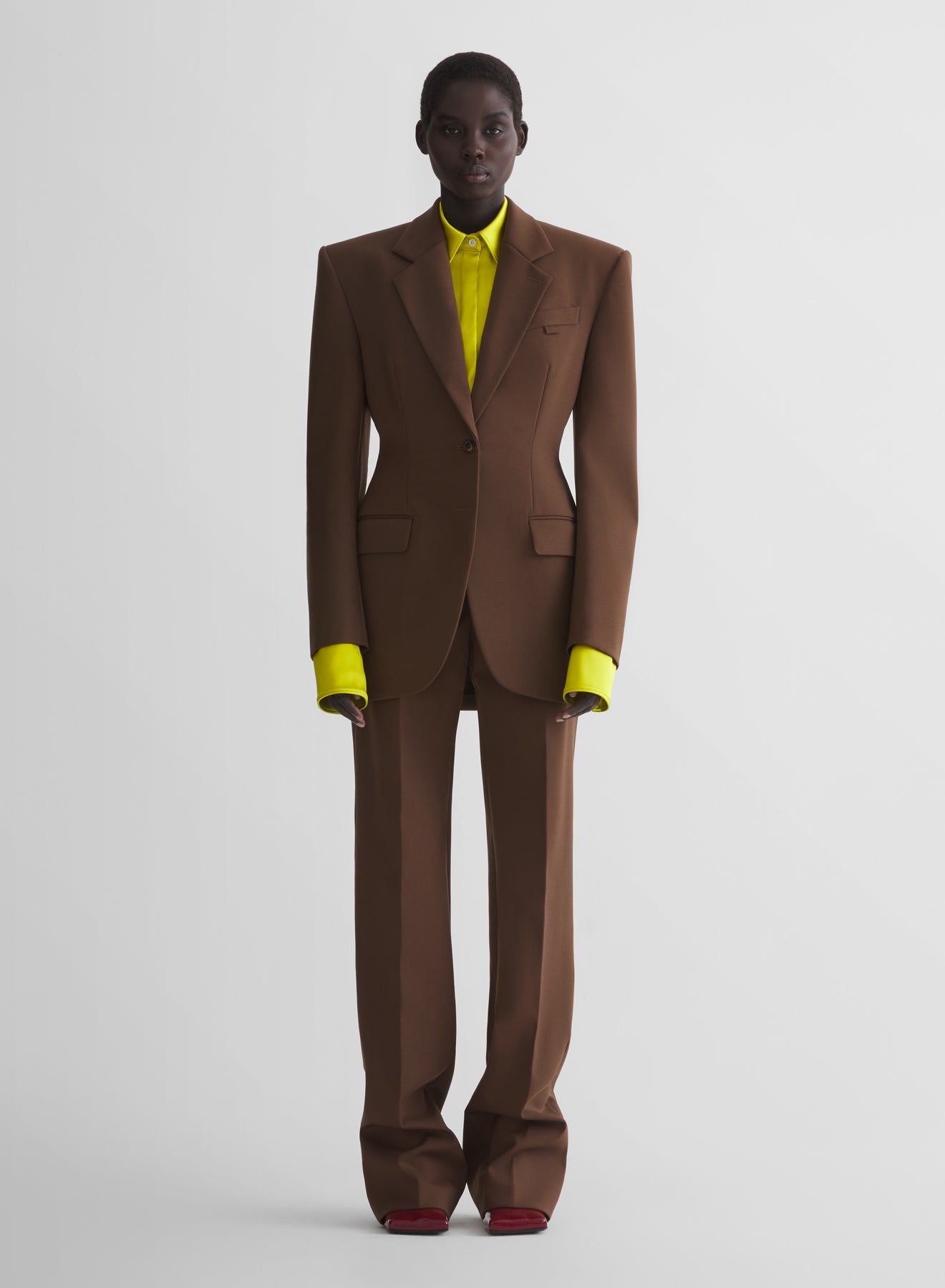 brown masculine jacket