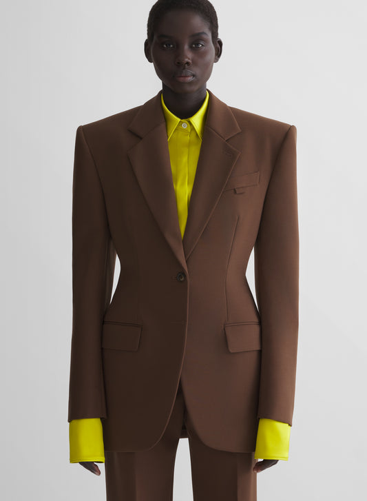 brown masculine jacket