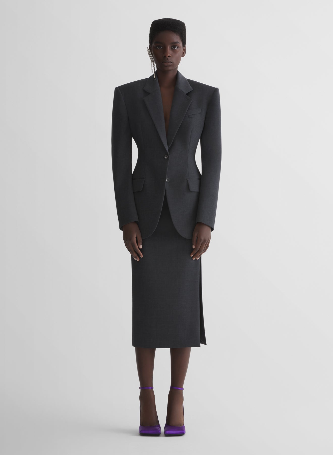 grey masculine jacket