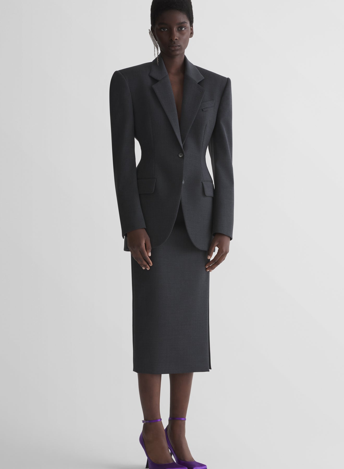 grey masculine jacket