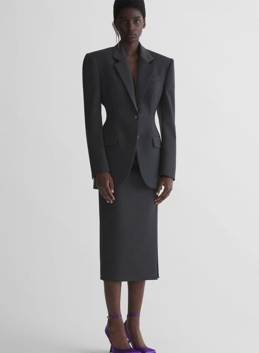 grey masculine jacket