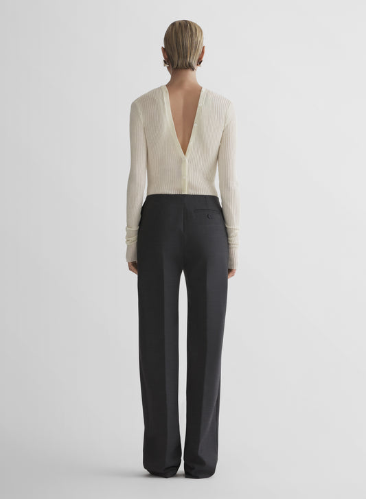 off-white knit buttoned bodyshort