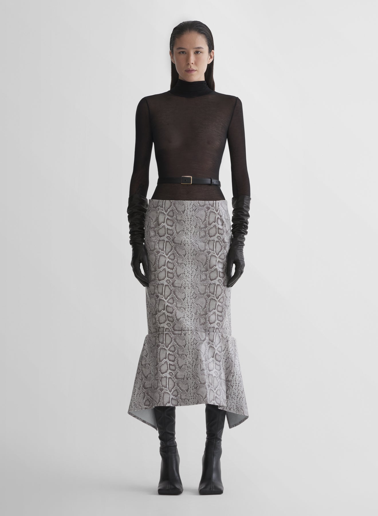 black turtleneck top