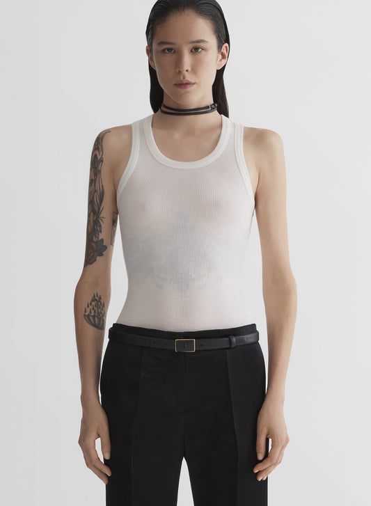 off-white ribbed tank top