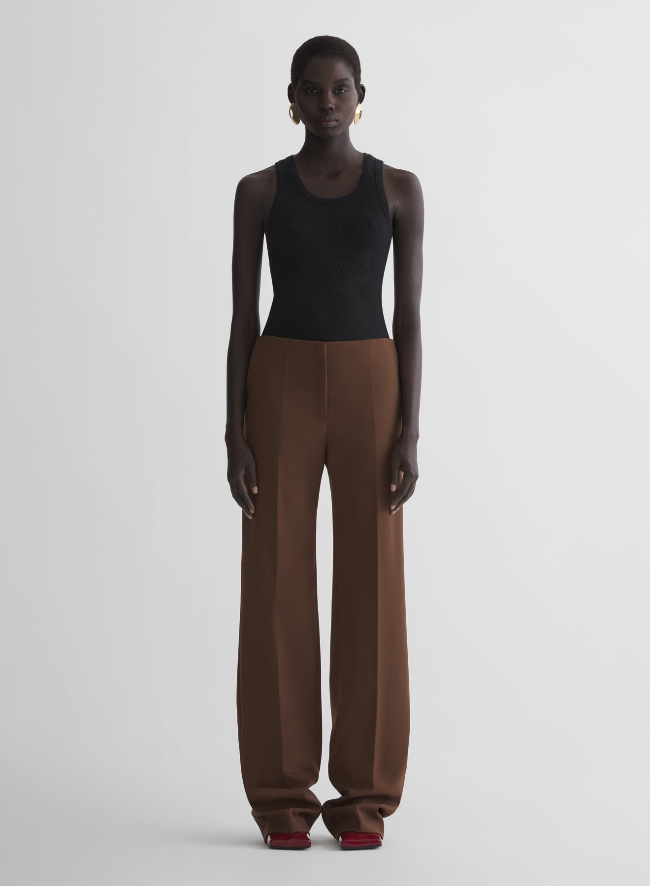 black ribbed tank top