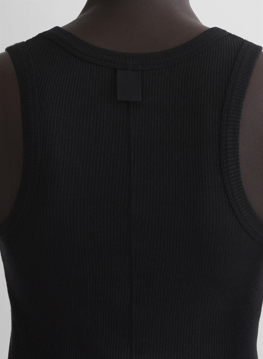 black ribbed tank top