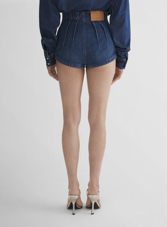 denim tailored shorts