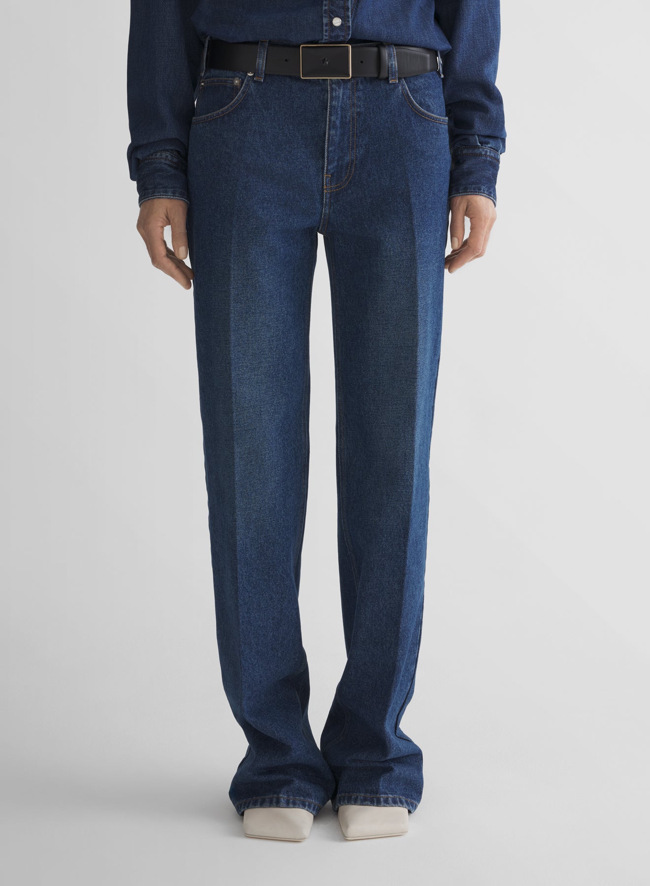 five pocket straight denim