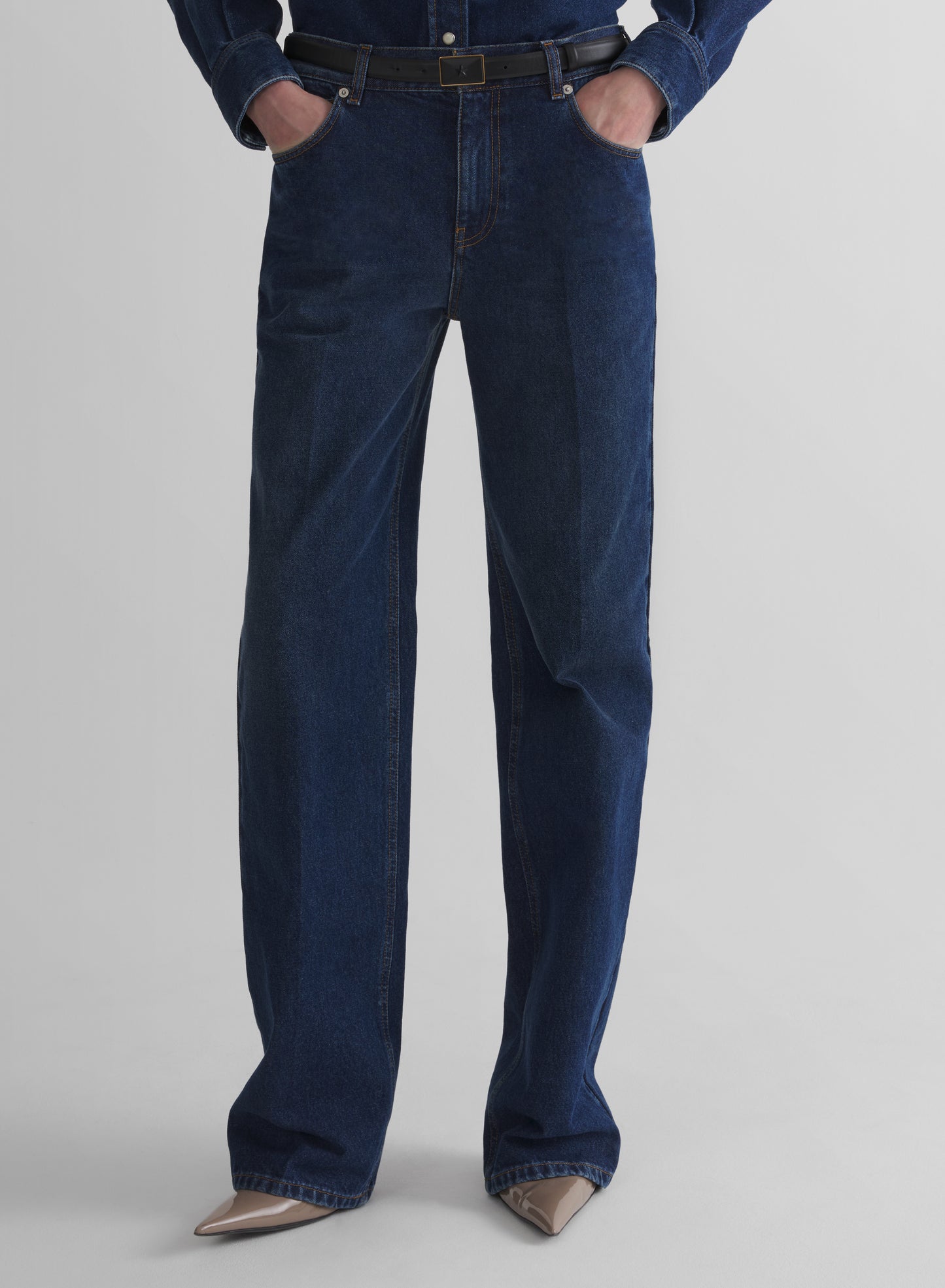 five pocket straight denim