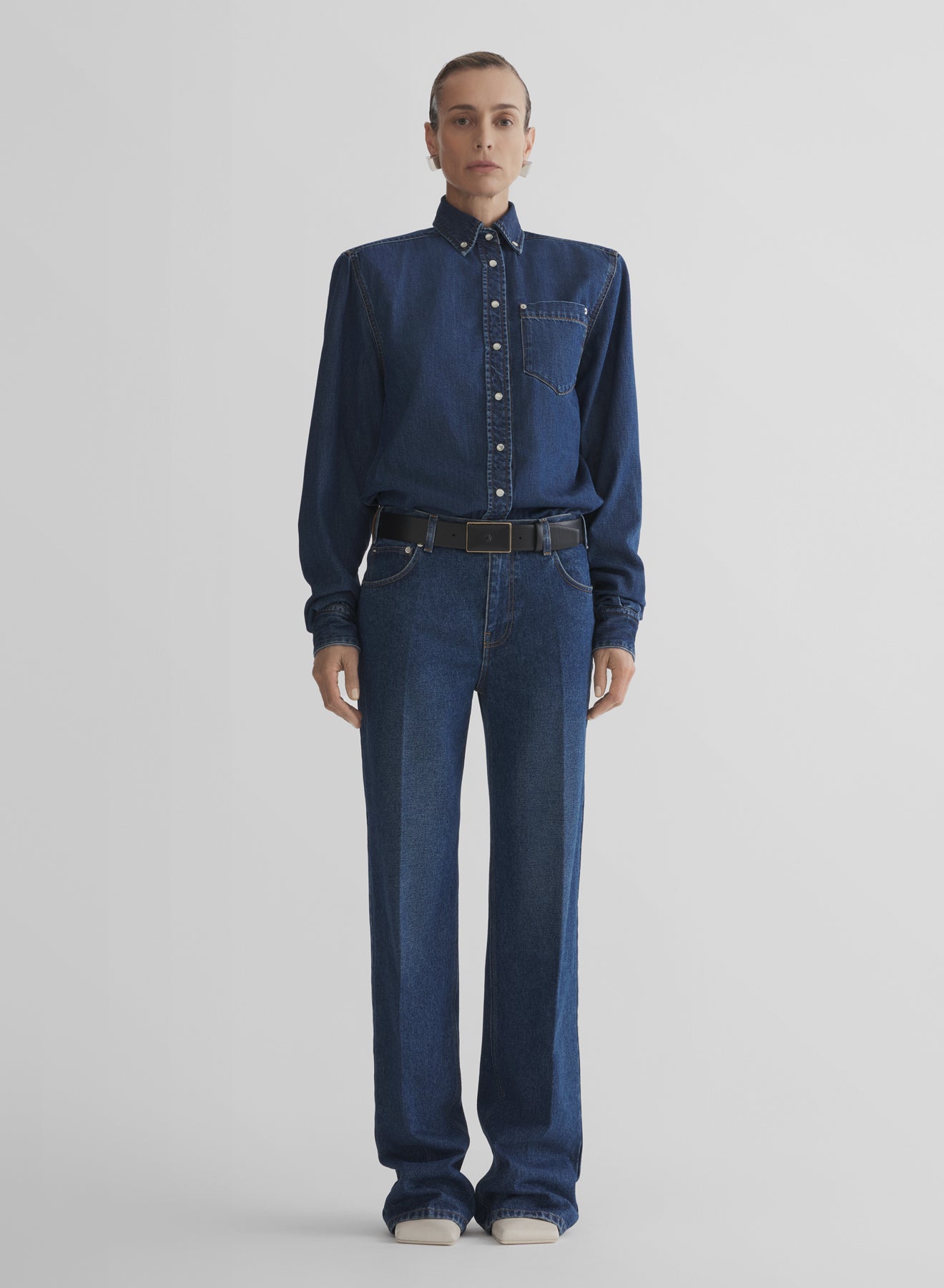 five pocket straight denim