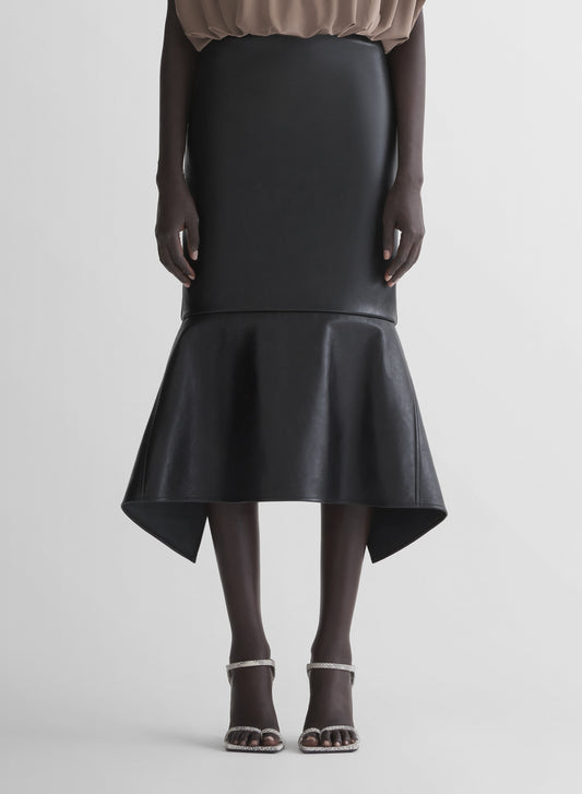 leather slit mermaid skirt