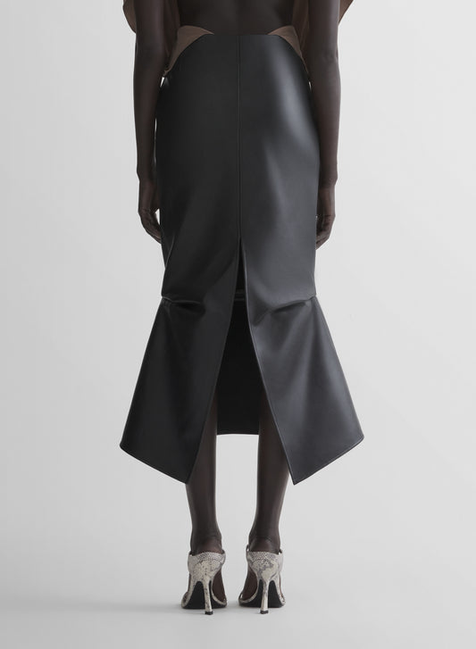 leather slit mermaid skirt