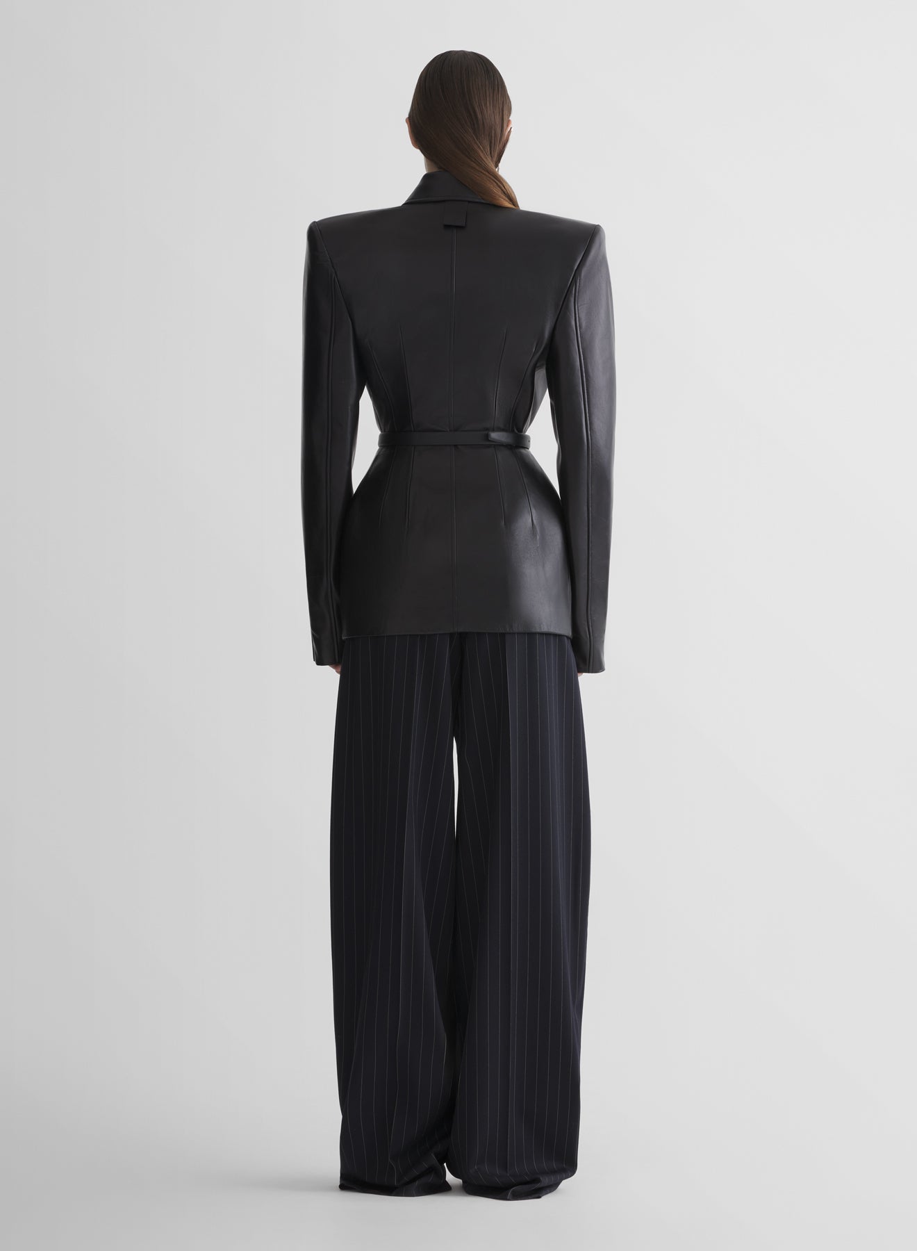 MUGLER  ブラック テーラードジャケット leather oblique jacket | MUGLER Official Website – Mugler