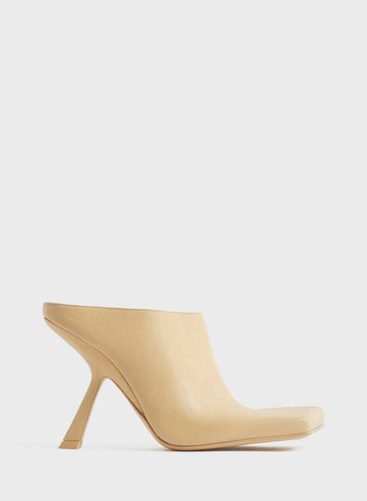 Tan square mules 105
