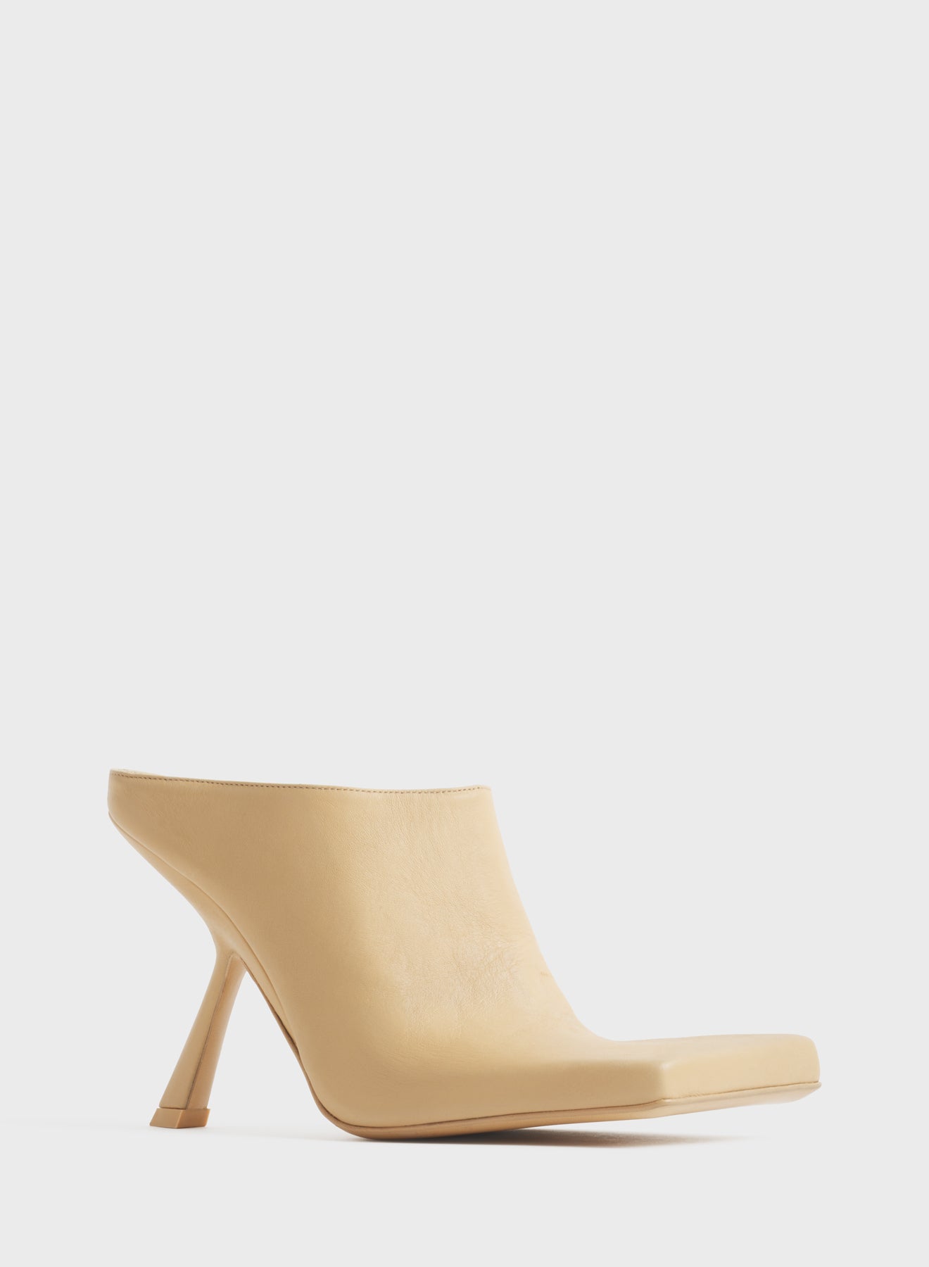 Tan square mules 105 – Mugler