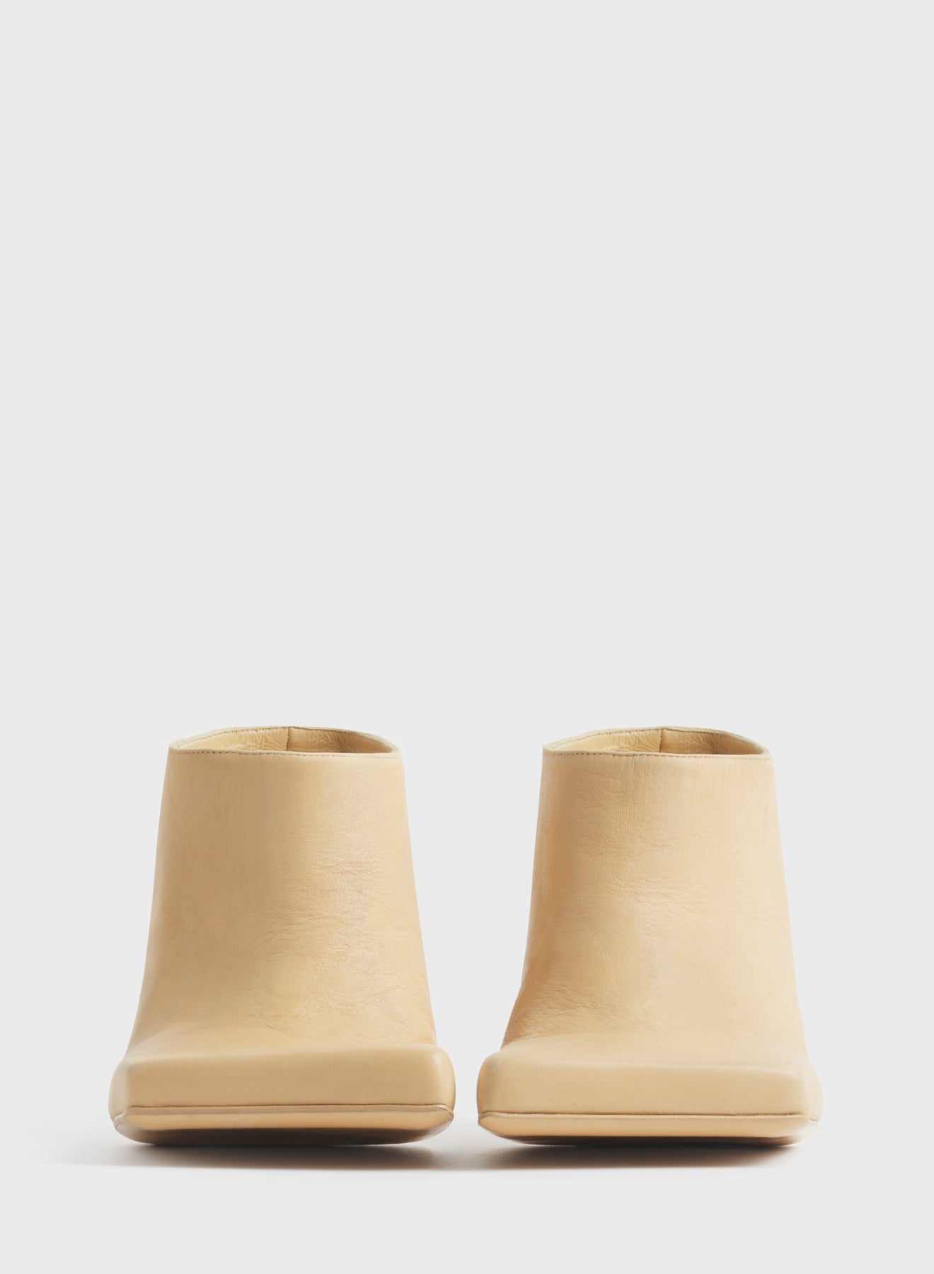 Tan square mules 105 – Mugler