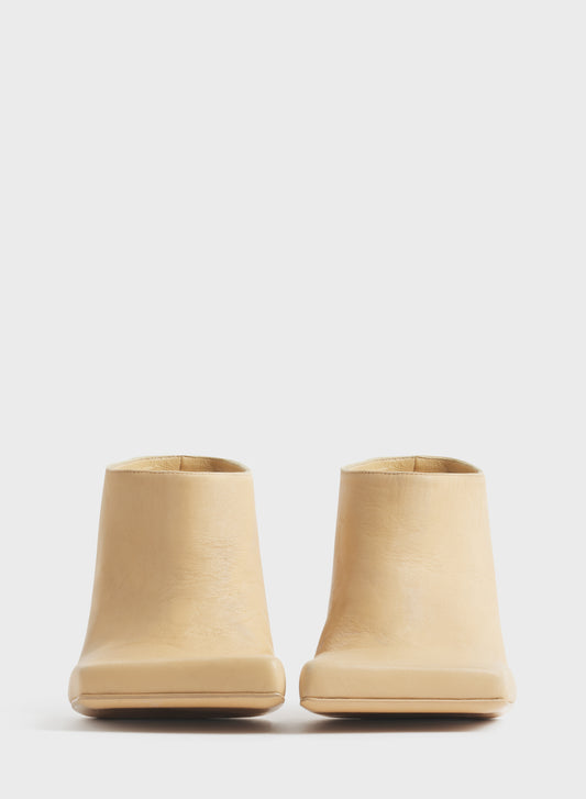 Tan square mules 105