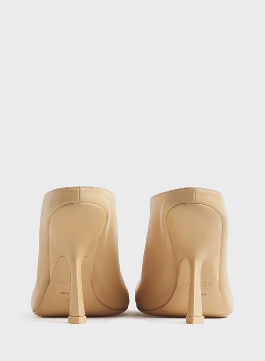 Tan square mules 105