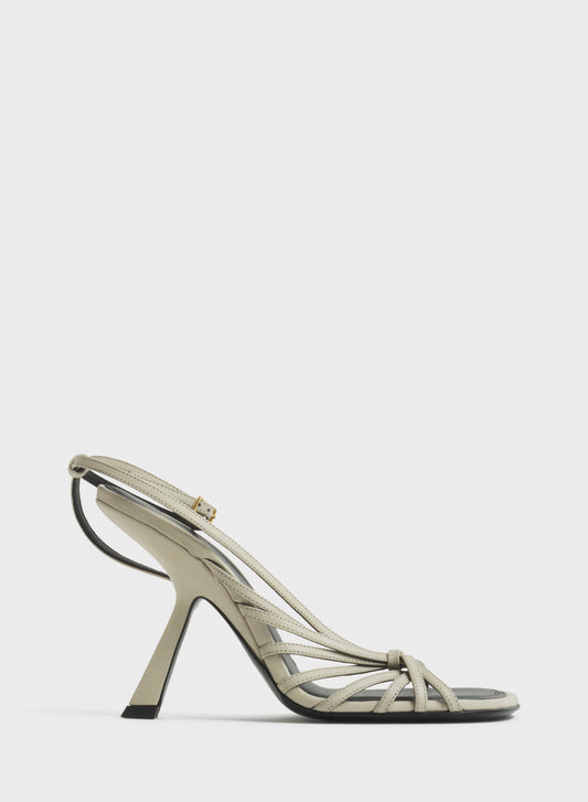 Milk knotted t-strap sandals 105