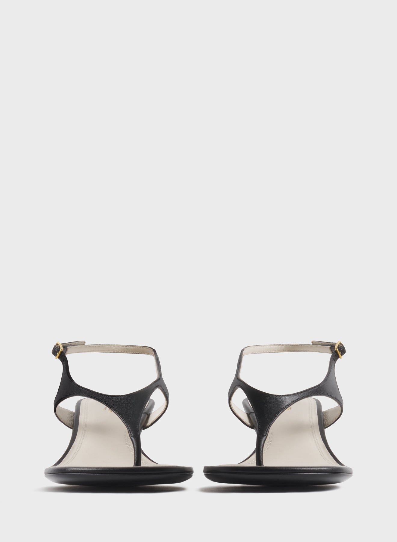 Black thong strap sandals 45