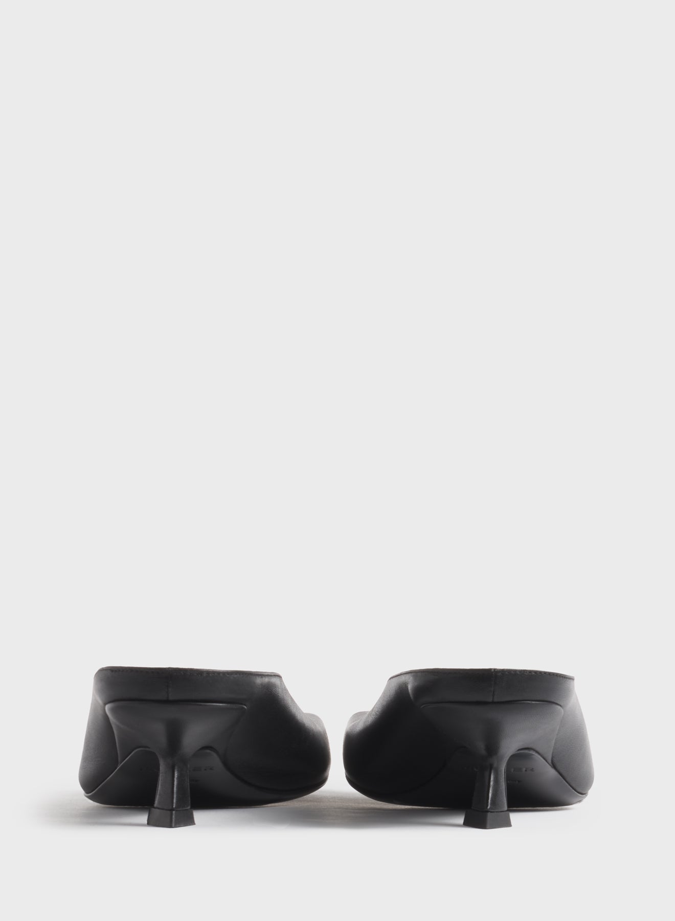 Black square mules 45