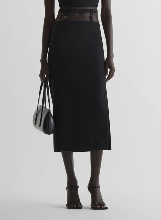 Suspended pencil skirt