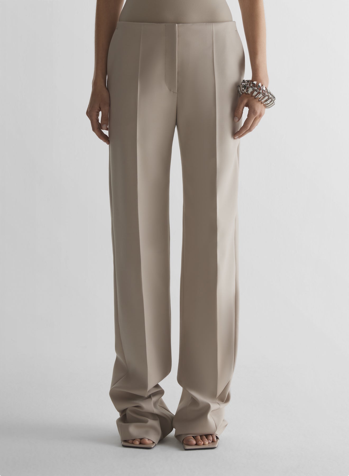 Low waist tailored trousers