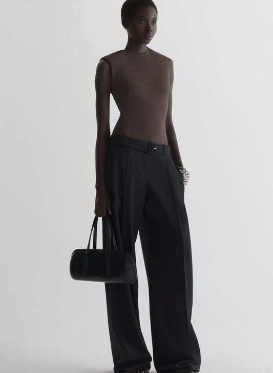Wide belted trousers