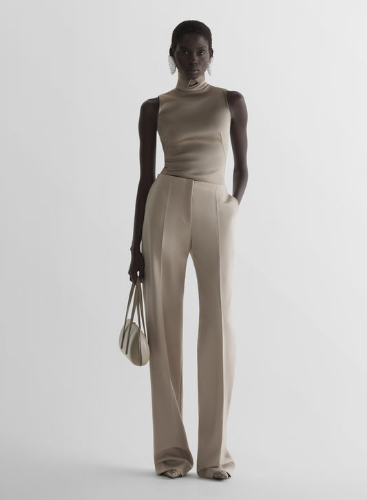 Tuxedo turtleneck top