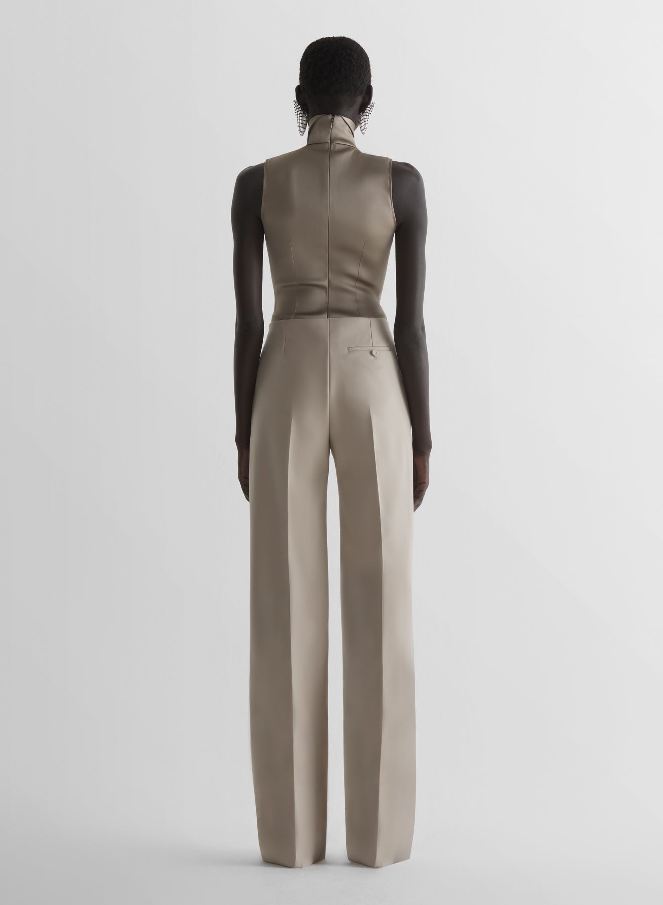 Tuxedo turtleneck top