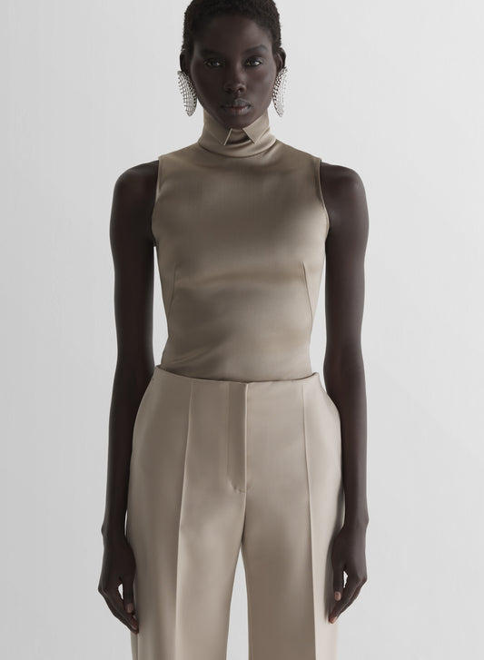 Tuxedo turtleneck top