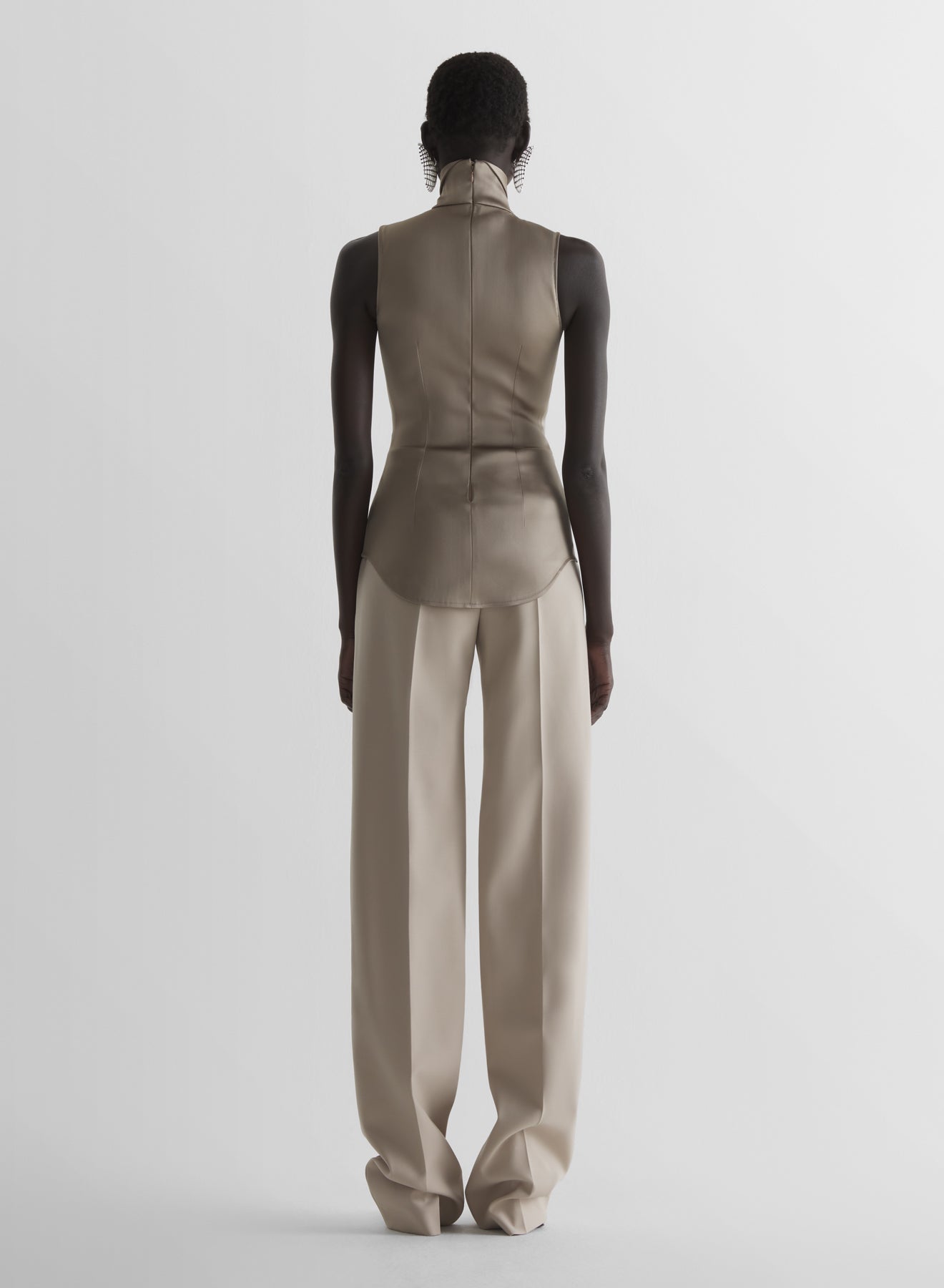 Low waist tailored trousers