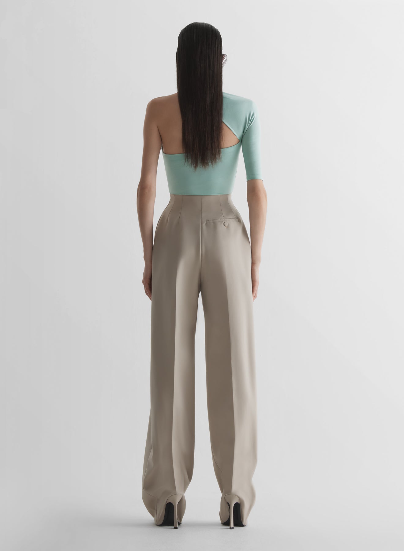 Draped loop  jersey top