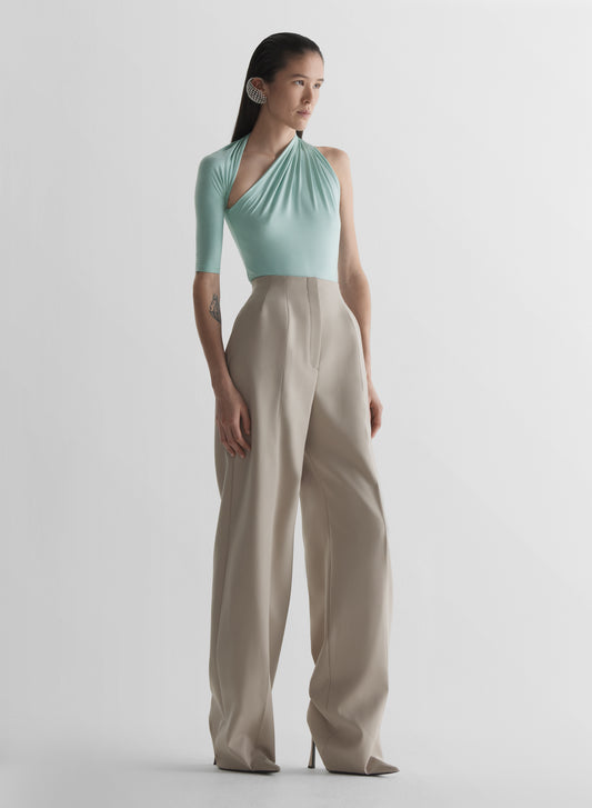 Draped loop  jersey top