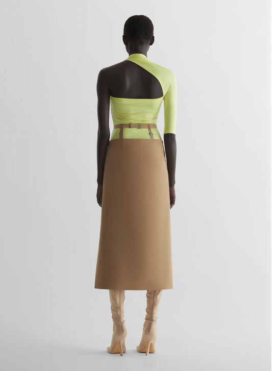 Draped loop  jersey top