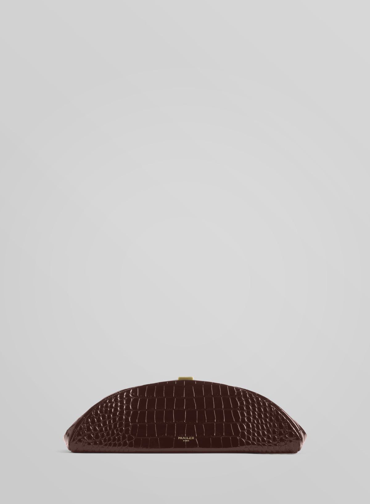 brown croco lua clutch