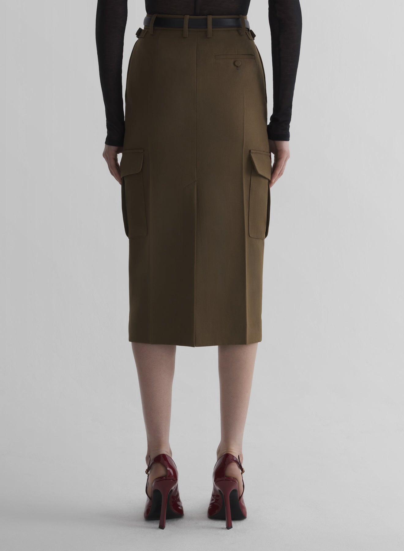 khaki cargo skirt