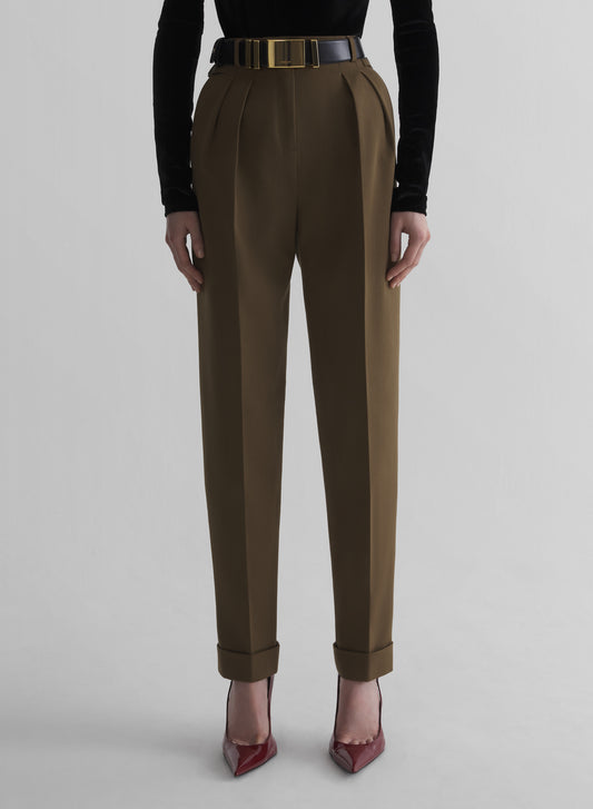 khaki carrot pants