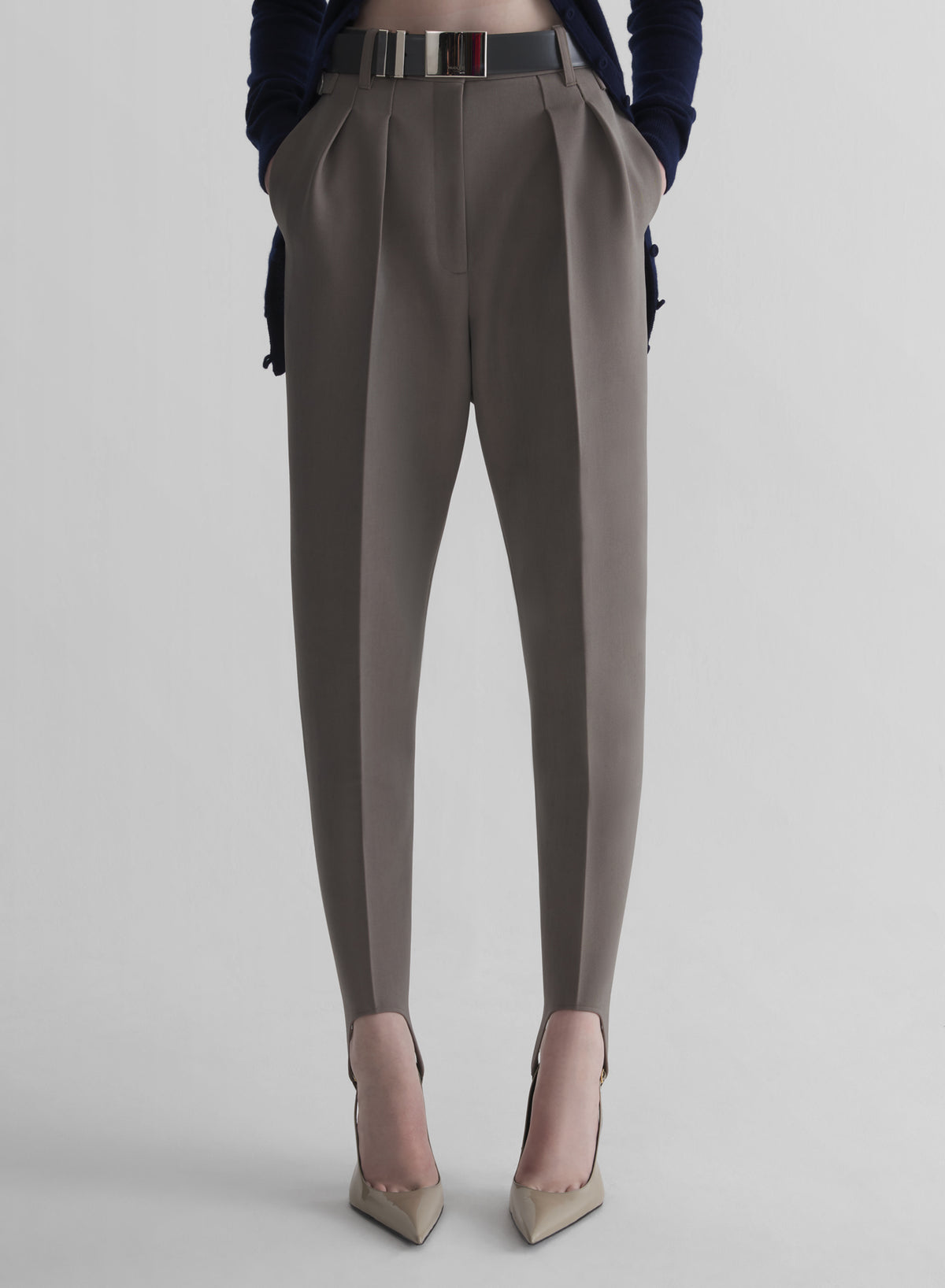 taupe carrot pants