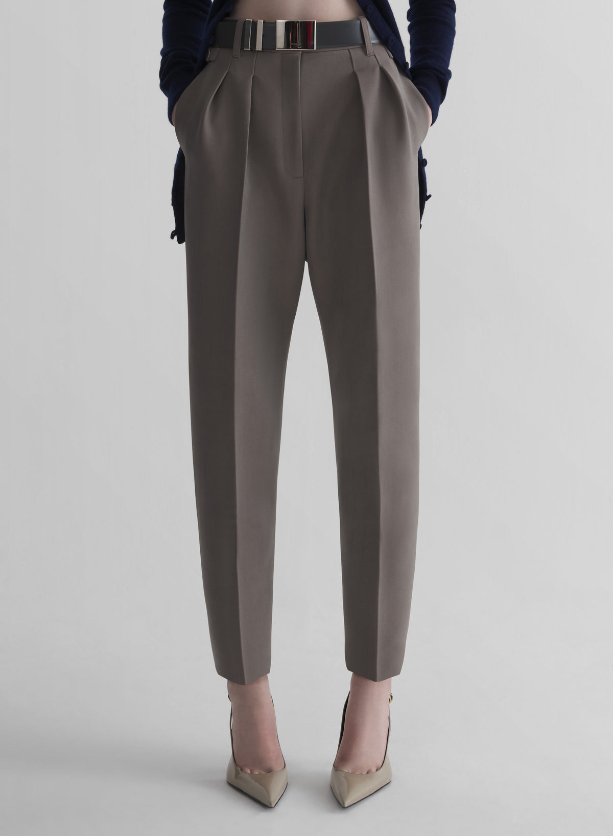 taupe carrot pants