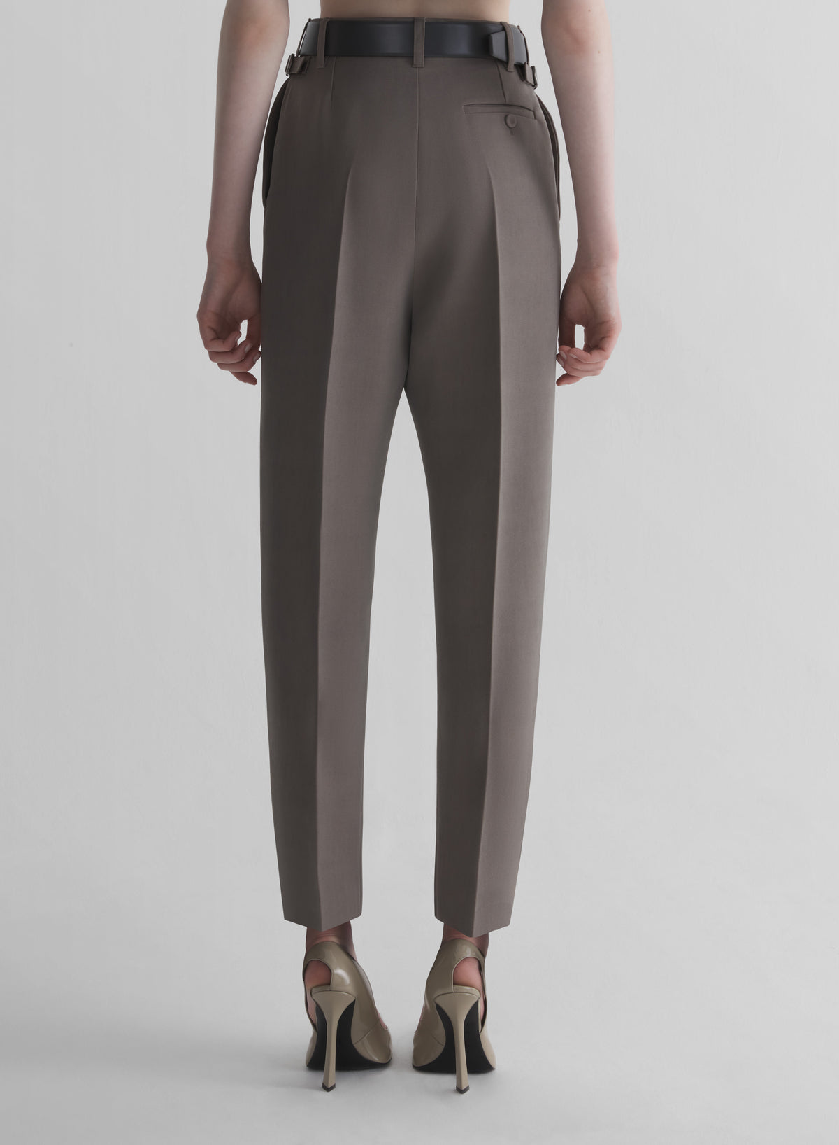 taupe carrot pants