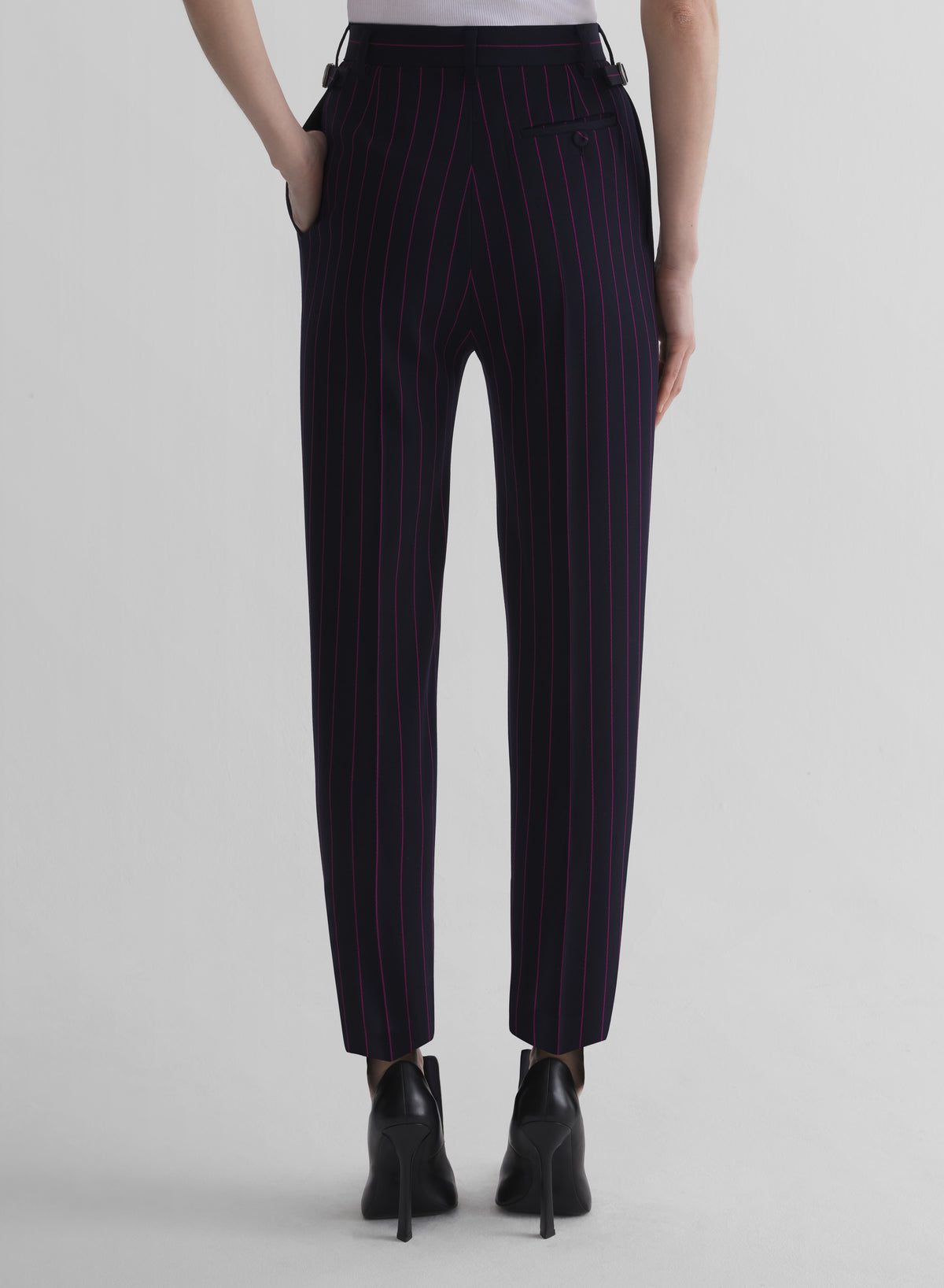 pinstripe carrot pants