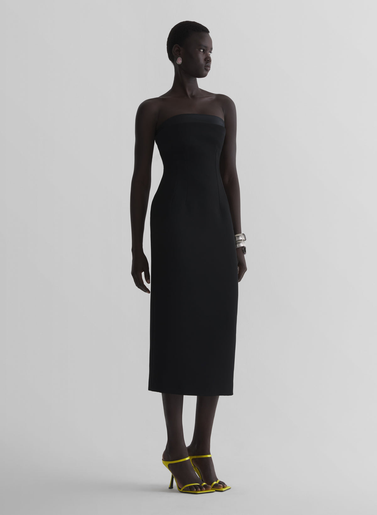 black layered bustier dress