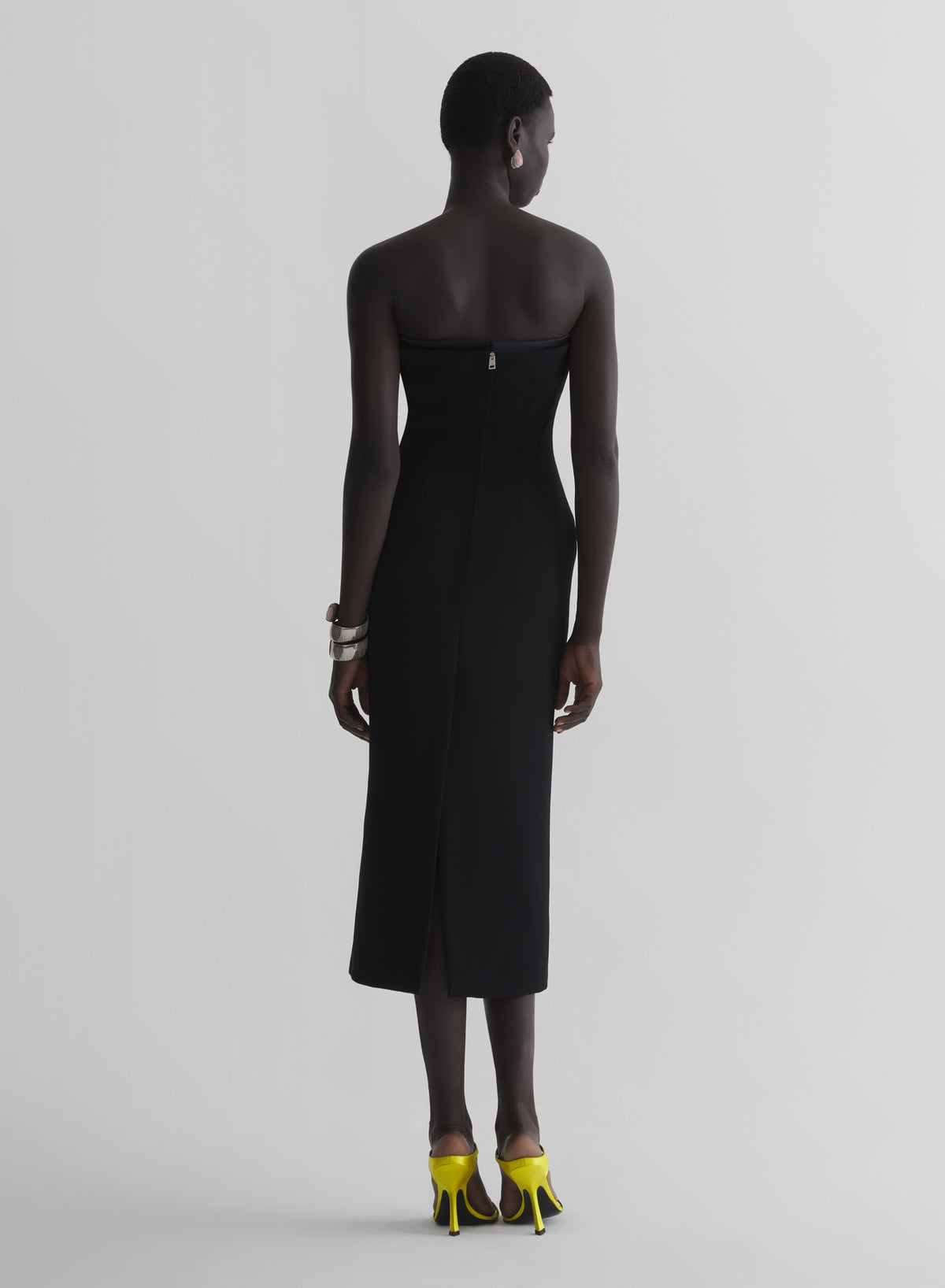 black layered bustier dress