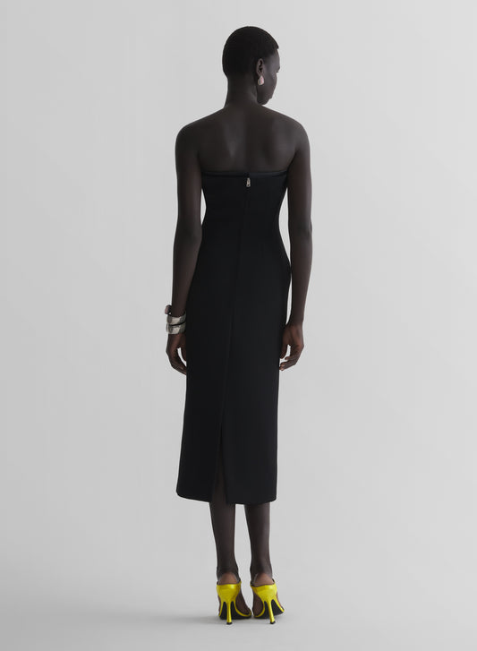 black layered bustier dress
