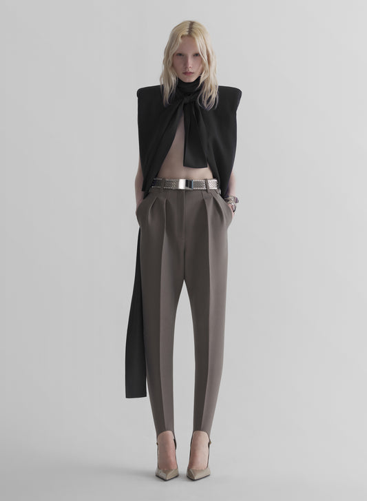 black draped top