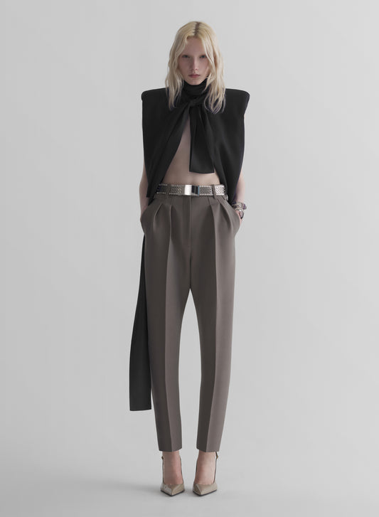 black draped top