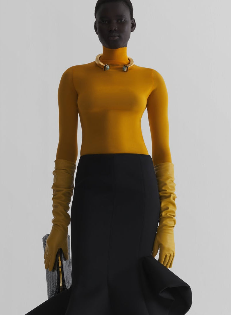 orange long sleeve top